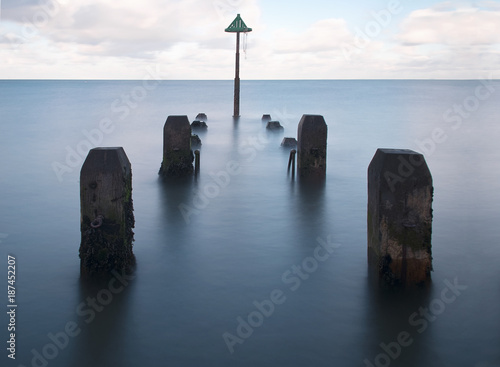 aberystwyth pier at evening photo