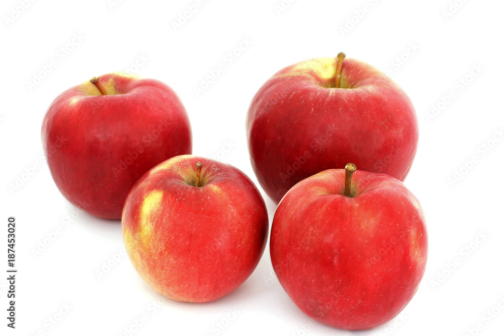 Apples on a white background