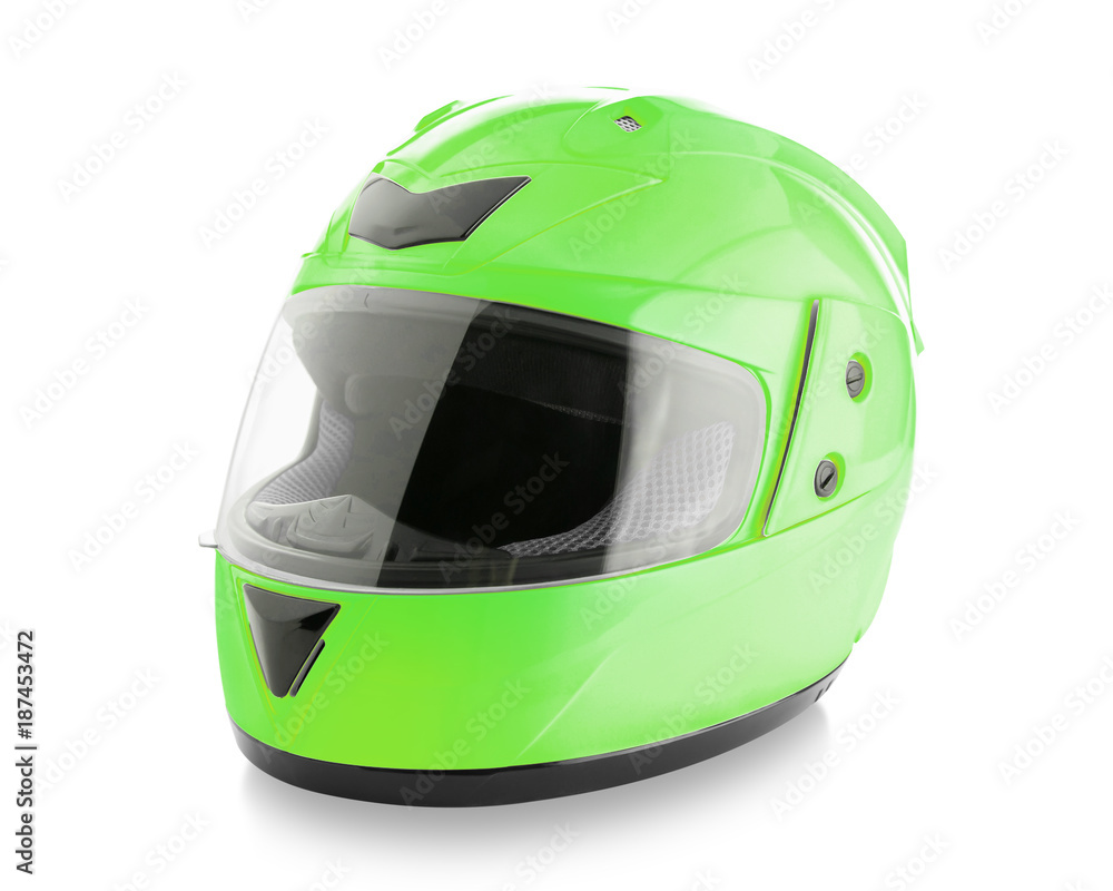 Motorcycle helmet over isolate on white with clipping path. Motorcycle helmet over isolate on white with clipping path.