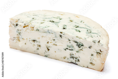 blue cheese on a white background