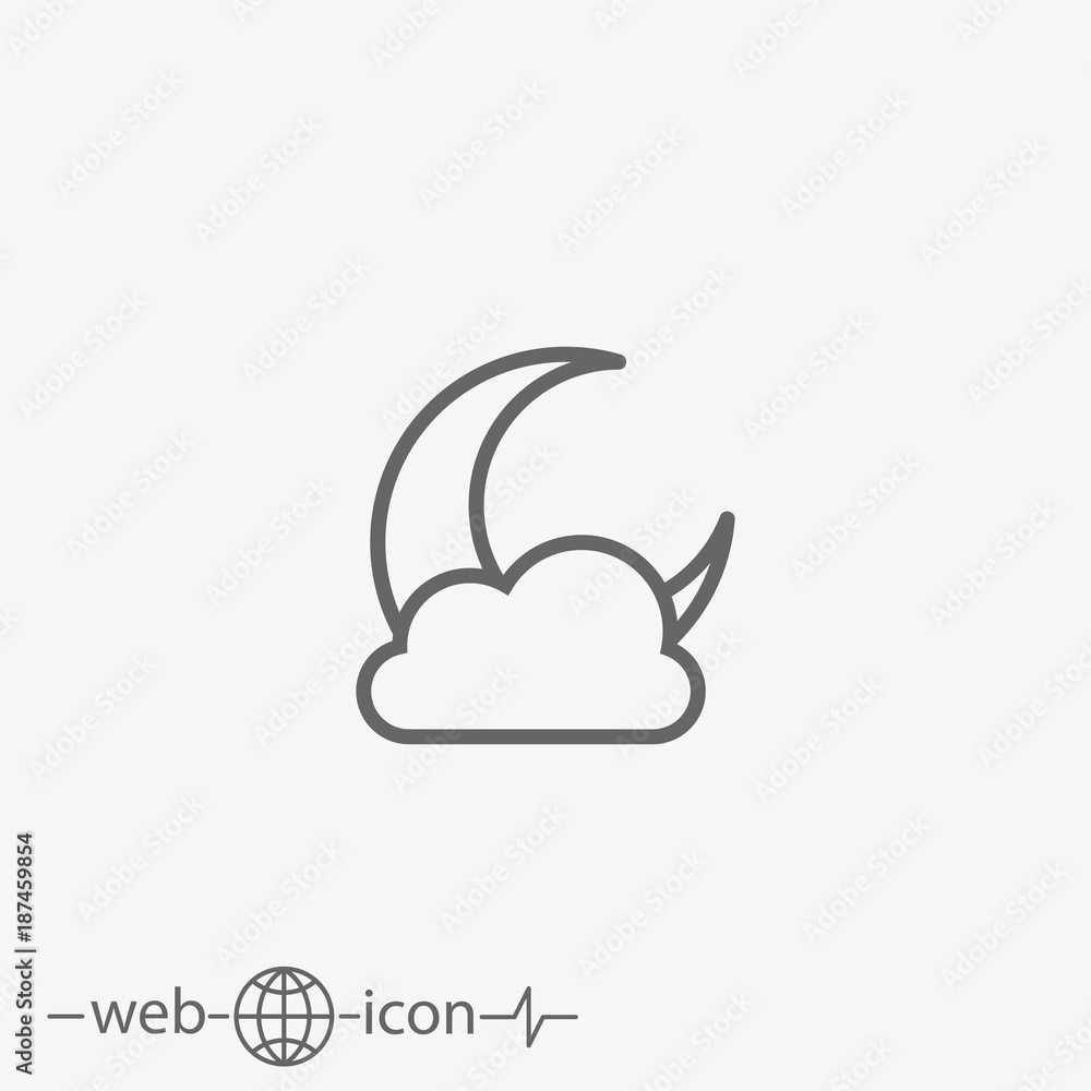 Obraz premium moon with cloud 