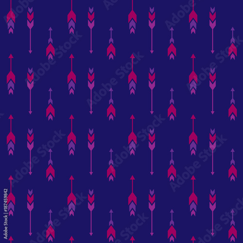Seamless blue patterns with decorative shapes