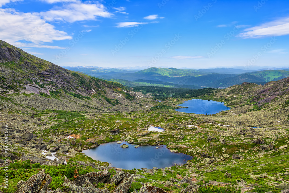Lakes of glacial origin in mountains of Siberia