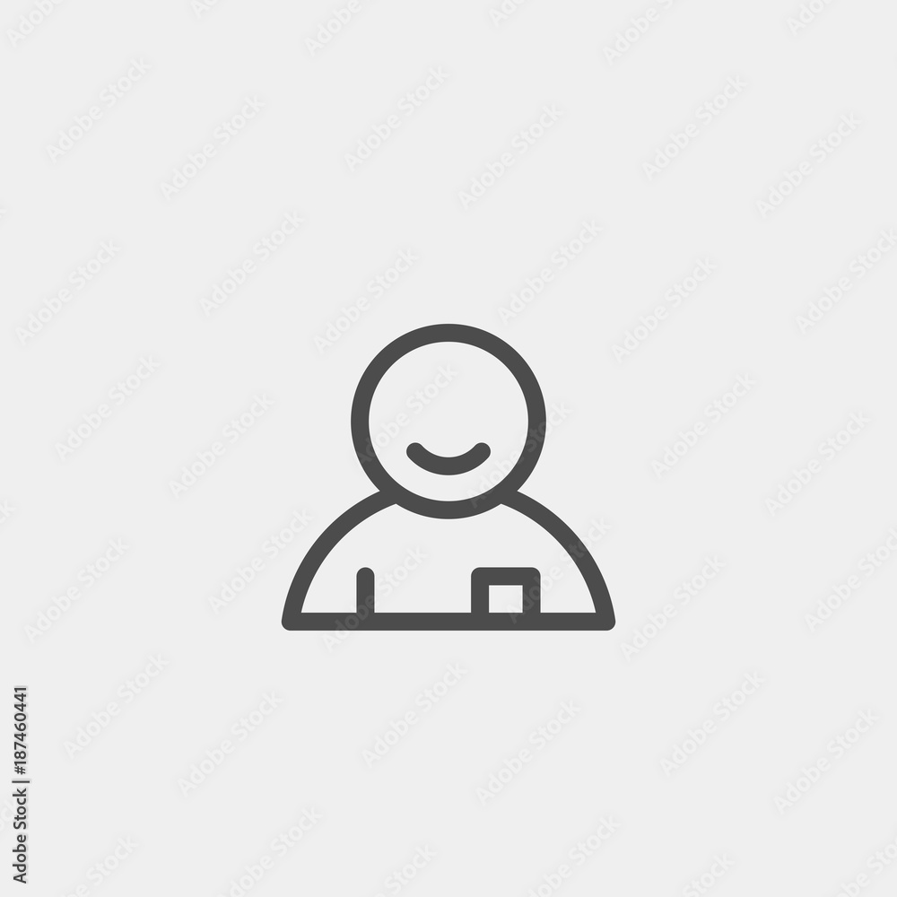 Consultant flat vector icon. Seller flat vector icon Consultant flat vector icon. Seller flat vector icon