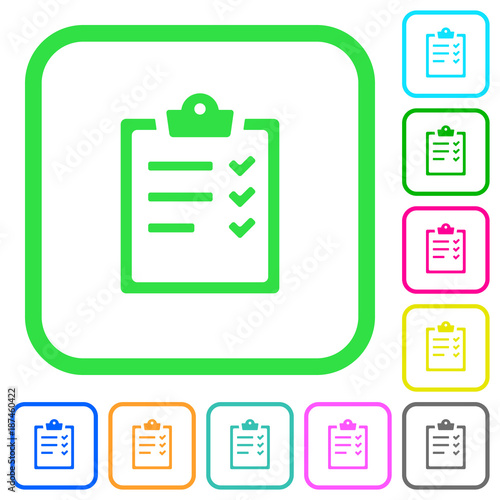Task list vivid colored flat icons