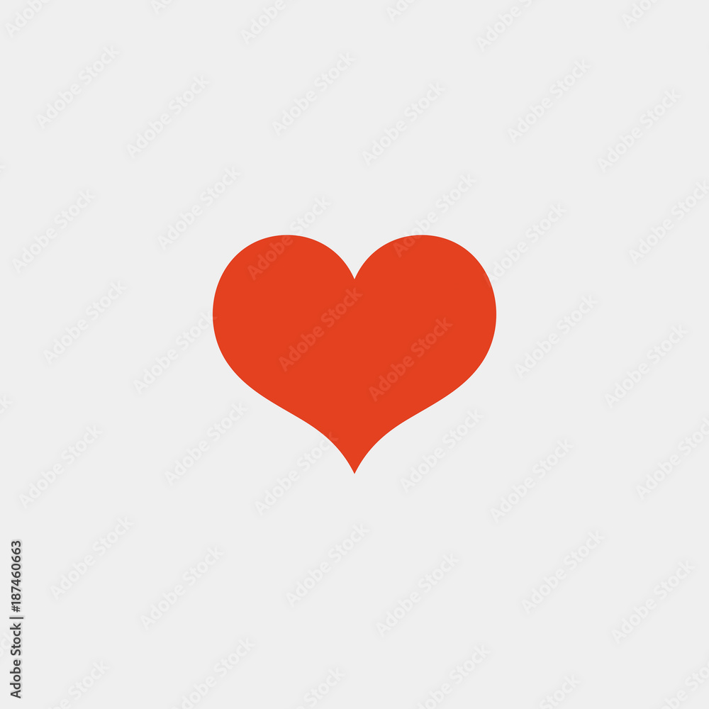 Heart flat vector icon