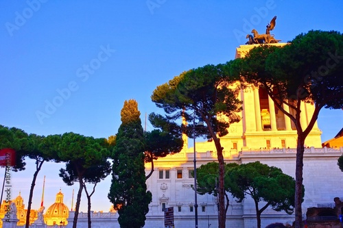 Golden light on the Victor Emmanuel Monument, Rome