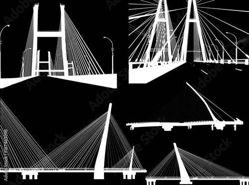 five modern white bridges collection