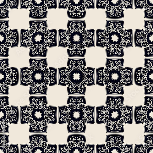 Seamless pattern with cross and ethnic celtic ornaments for your design