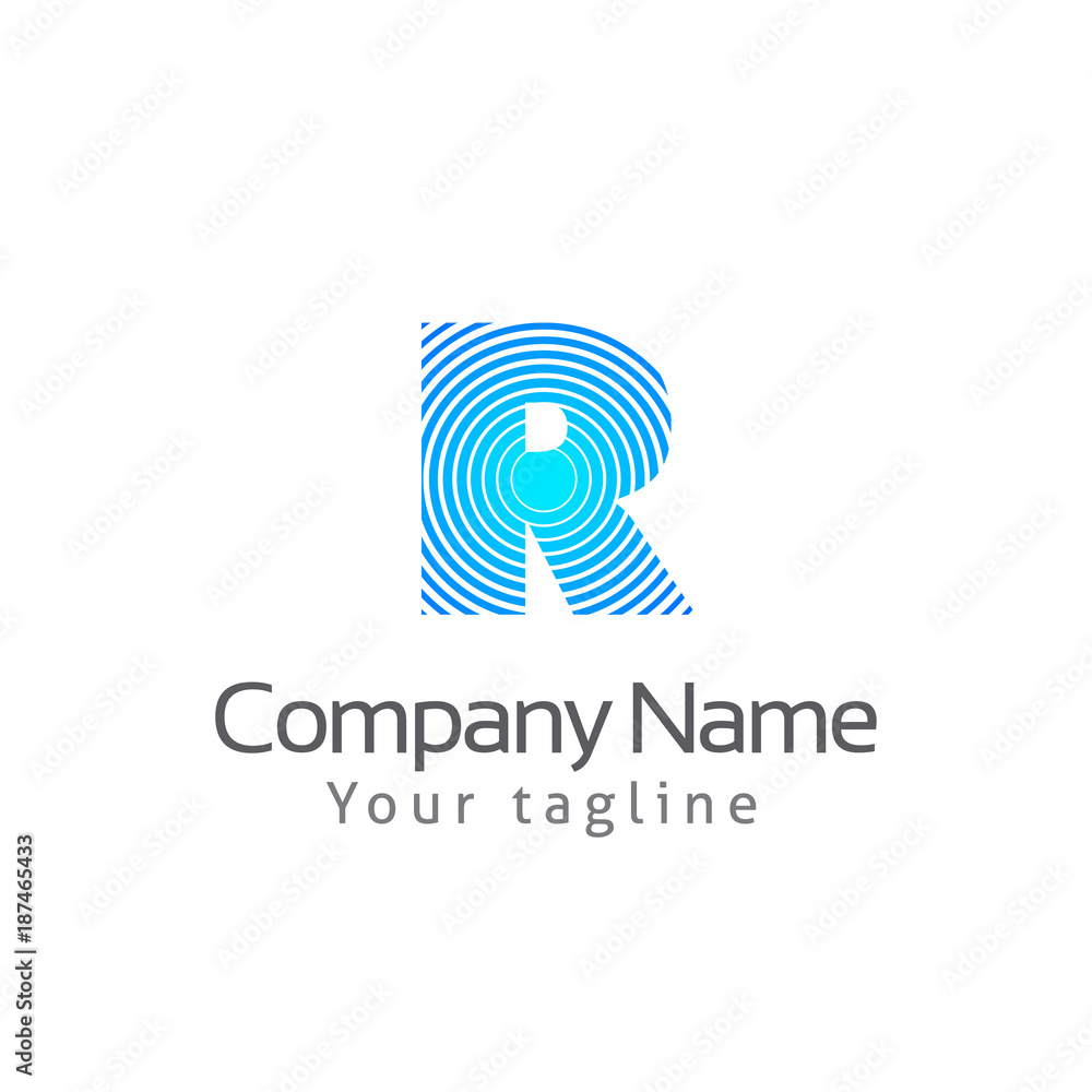 R LETTER LOGO TEMPLATE