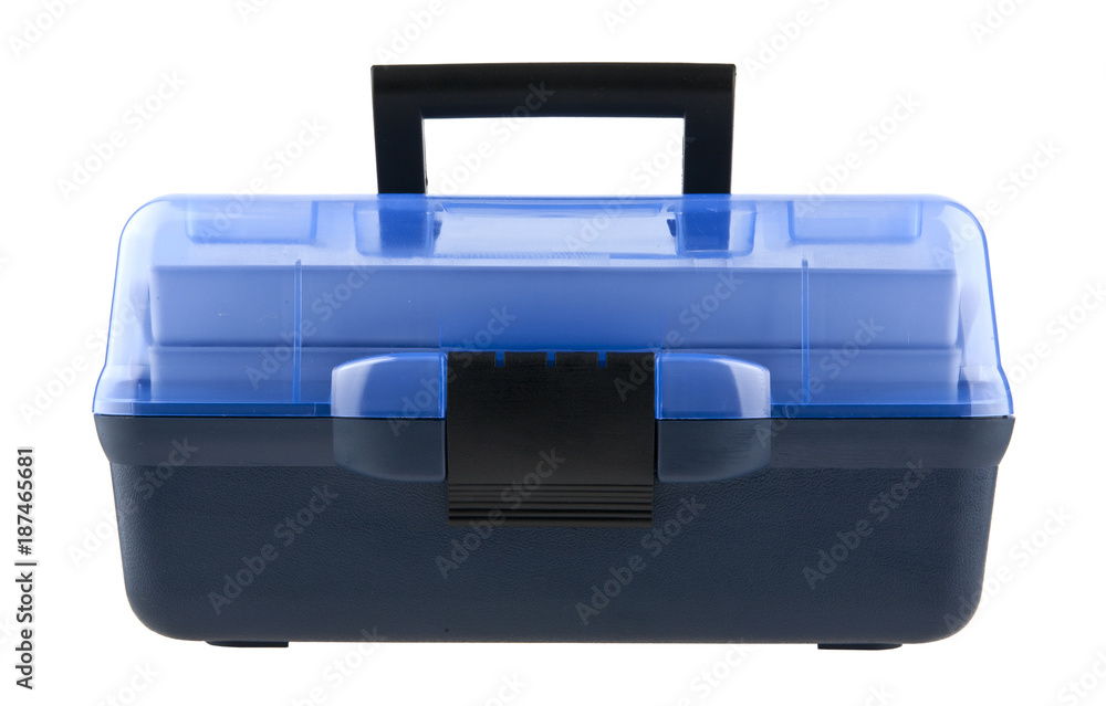 plastic tool box isolated on white background plastic tool box isolated on white background