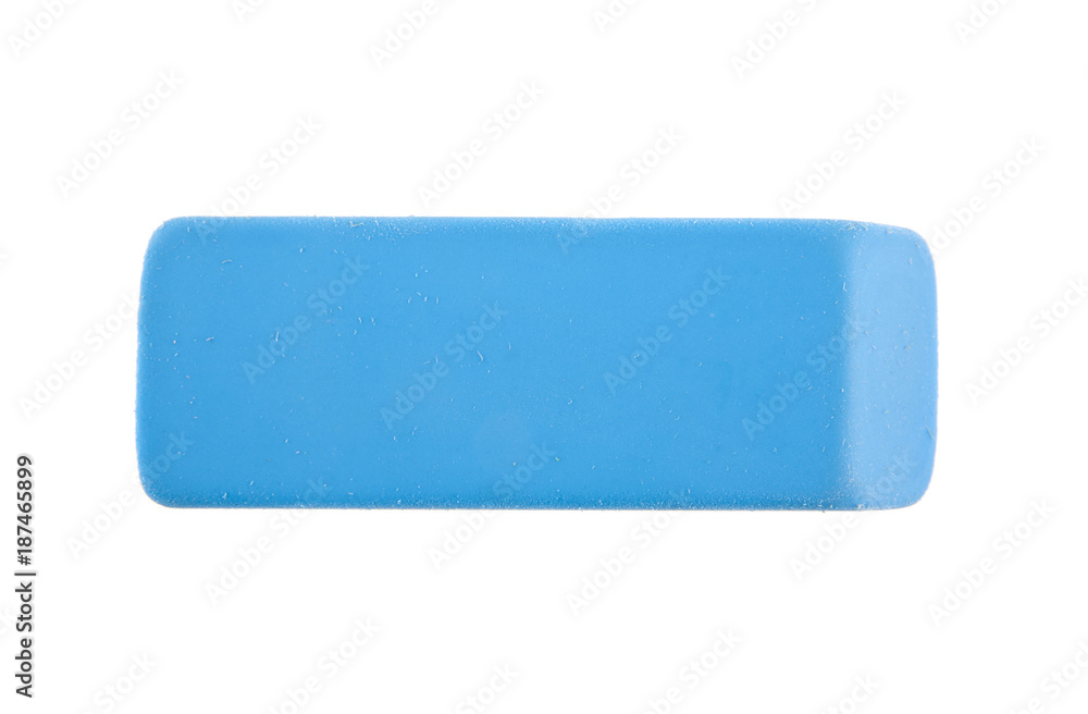 blue eraser gum isolated on white background blue eraser gum isolated on white background