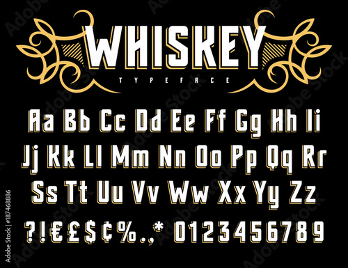 Whiskey label font 002