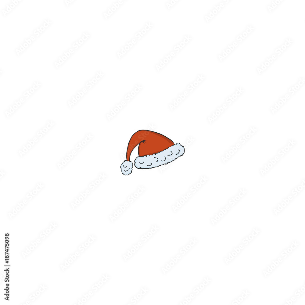 Santa hat icon isolated on white background Santa hat icon isolated on white background