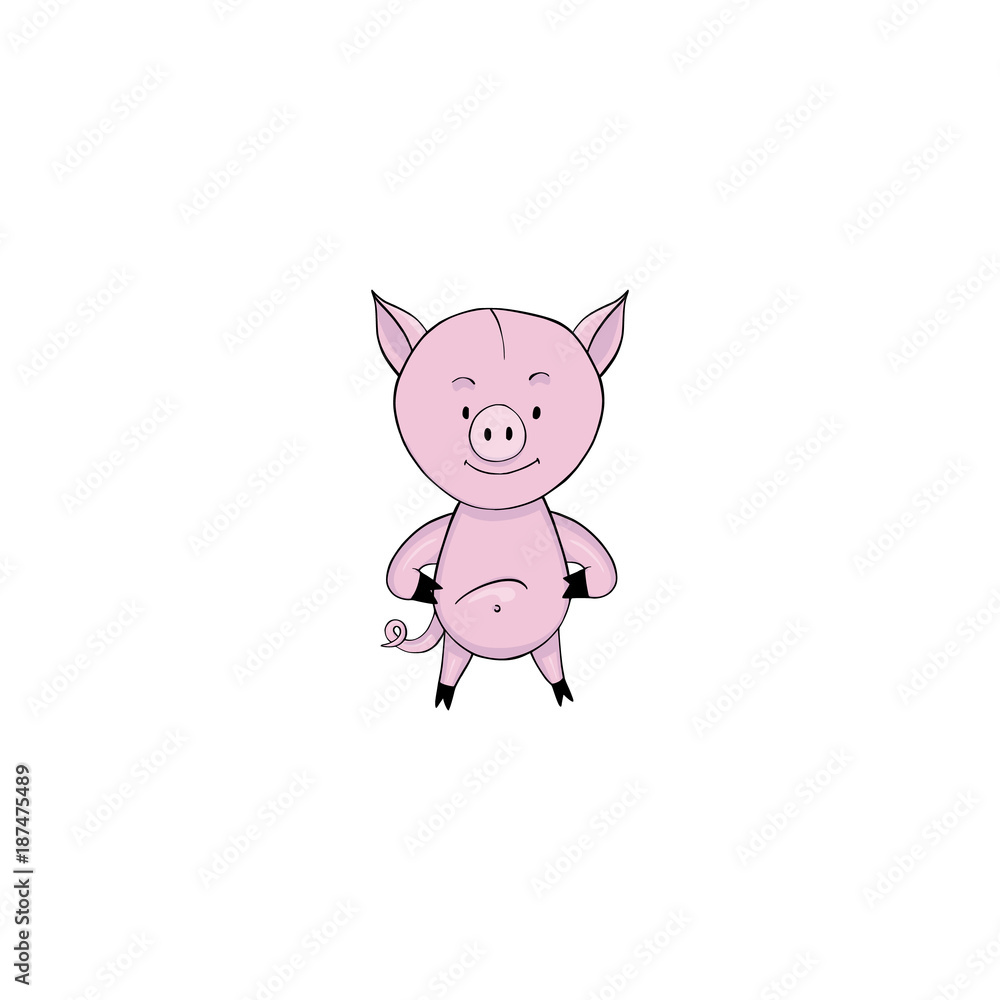 Fototapeta premium Pig cartoon icon