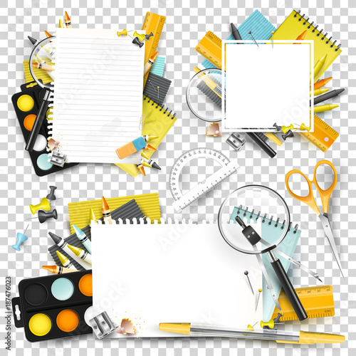 School scrapbook backgrounds and elements