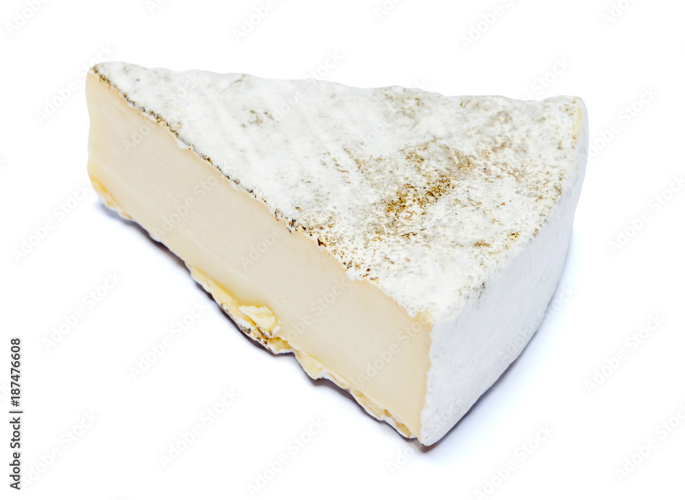 traditional french brie cheese on a white background. Clipping path traditional french brie cheese on a white background. Clipping path
