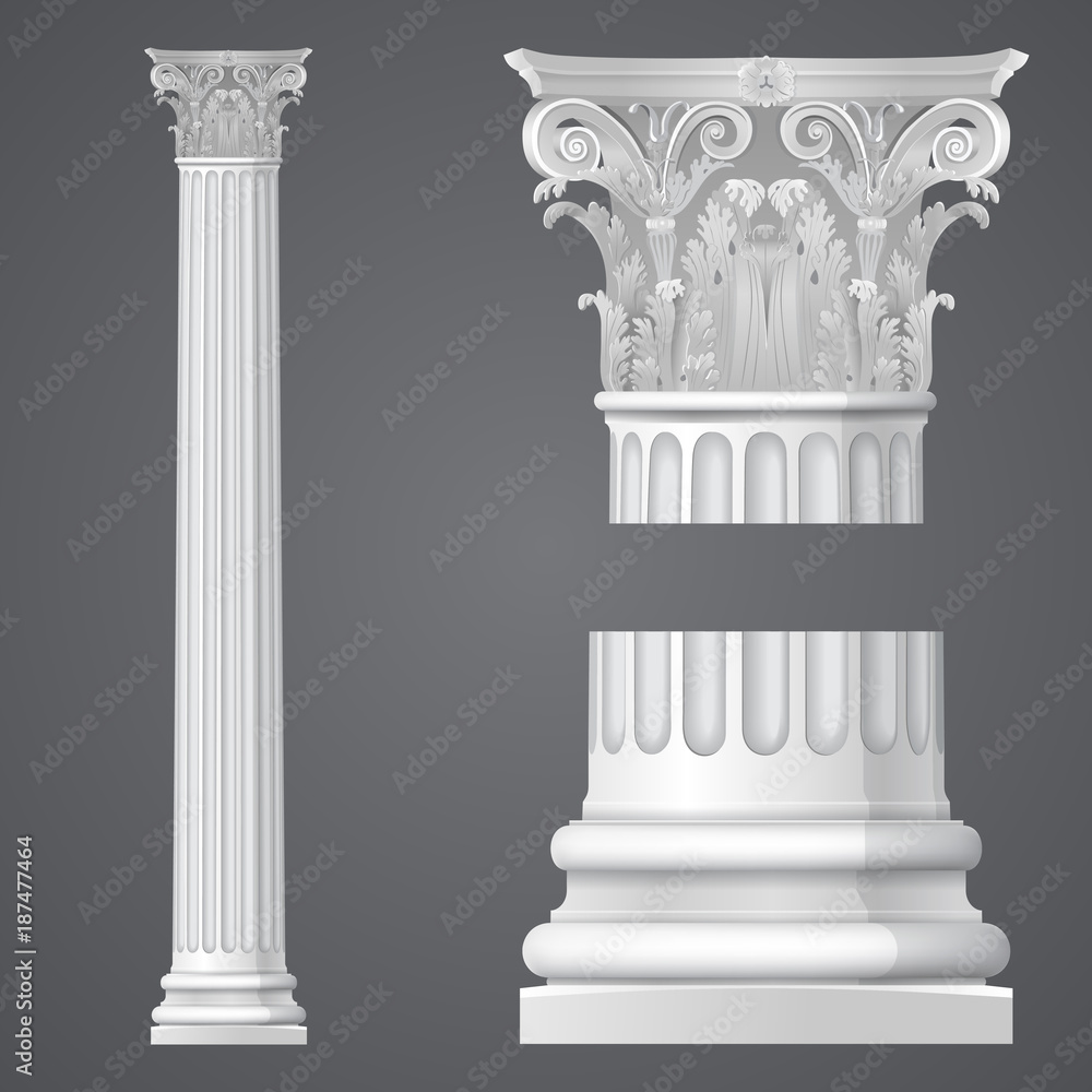 Obraz premium Realistic Corinthian column