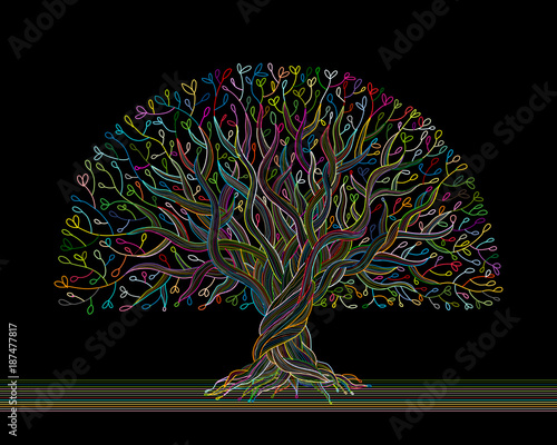 Big tree with roots for your design