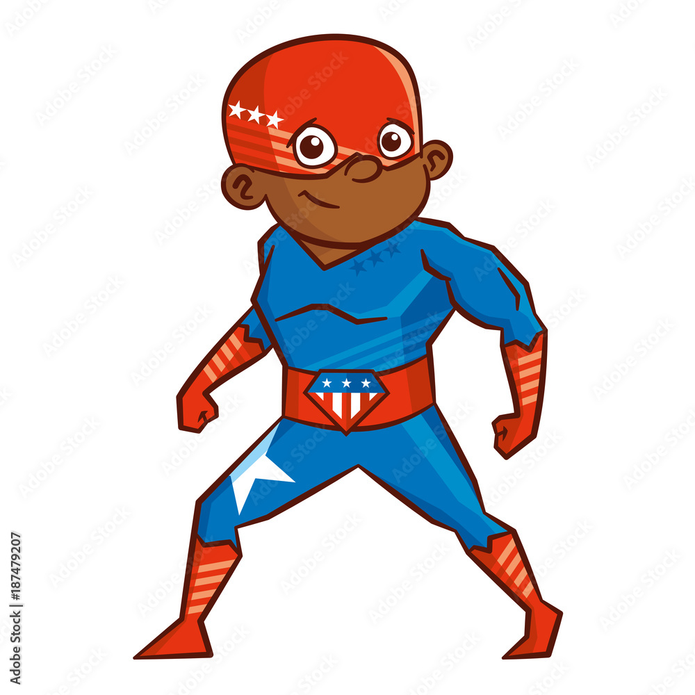 Superhero boy Cartoon character