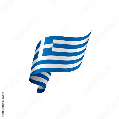 Greece flag, vector illustration