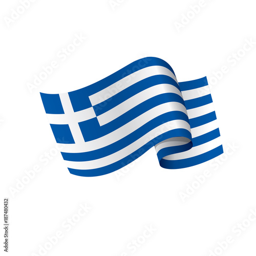 Greece flag, vector illustration