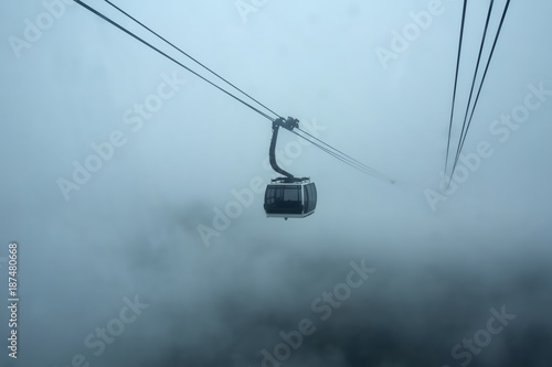 Ropeway in the mist