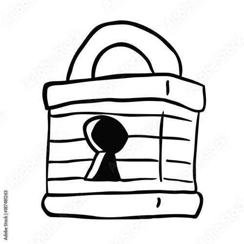 lock black