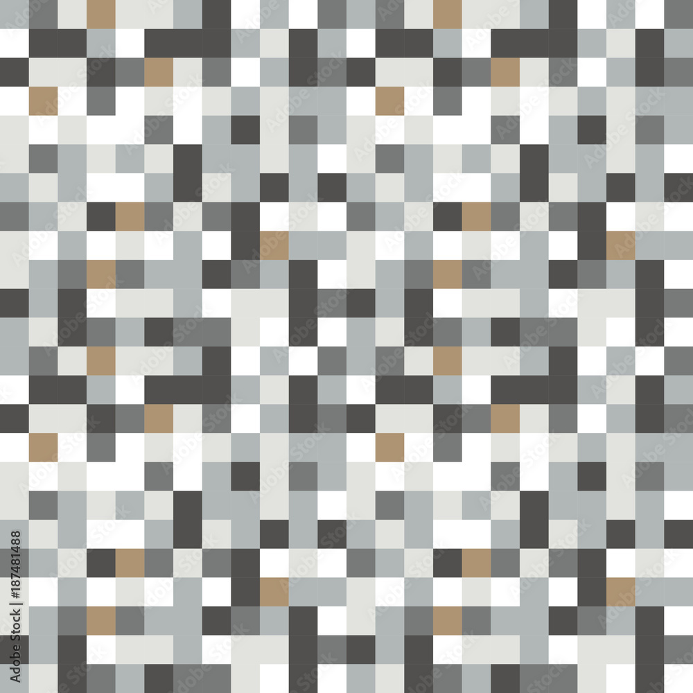 Squares mosaic geometric vector seamless pattern.