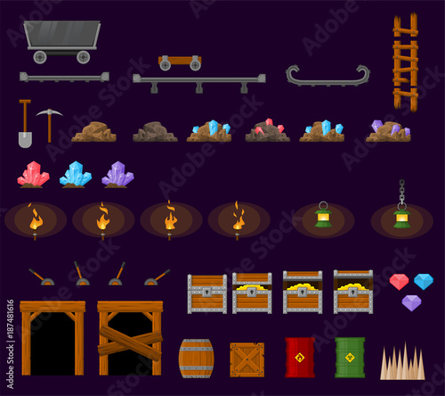 Mining Cave Game Objects