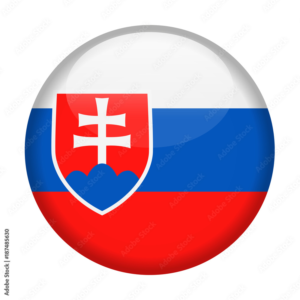 Slovakia Flag Vector Round Icon