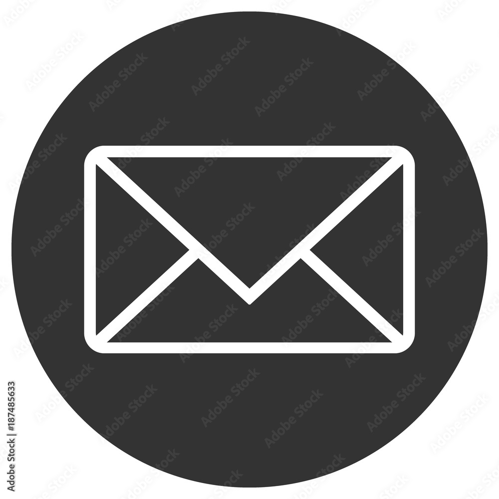 NEW MESSAGE ENVELOPE icon in circle. Vector. NEW MESSAGE ENVELOPE icon in circle. Vector.
