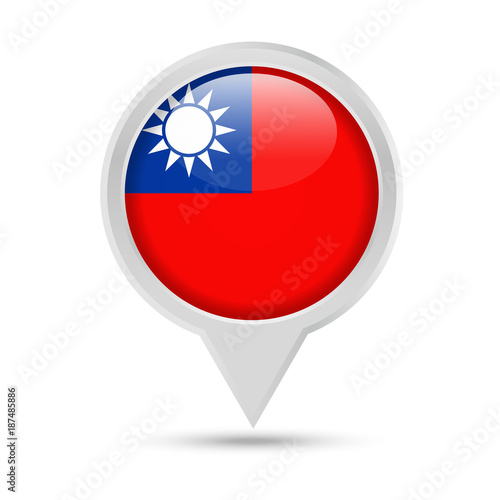 Taiwan Flag Round Pin Vector Icon Free Download Taiwan Flag Round Pin Vector Icon - GFXLoad