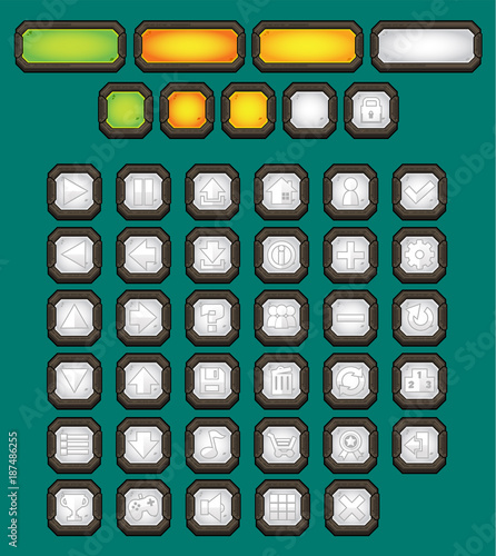 Metal Game Button Pack