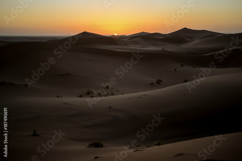 Landscape in desert of morocco