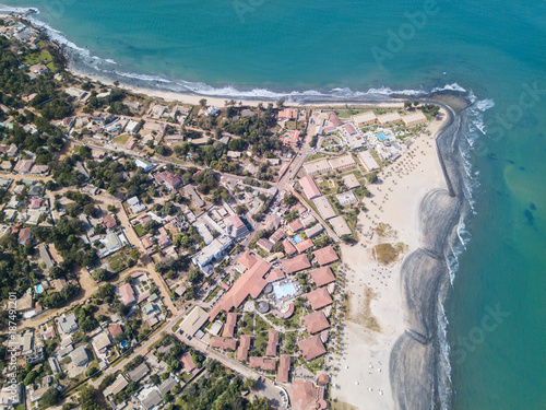 The coastline of Gambia from the air