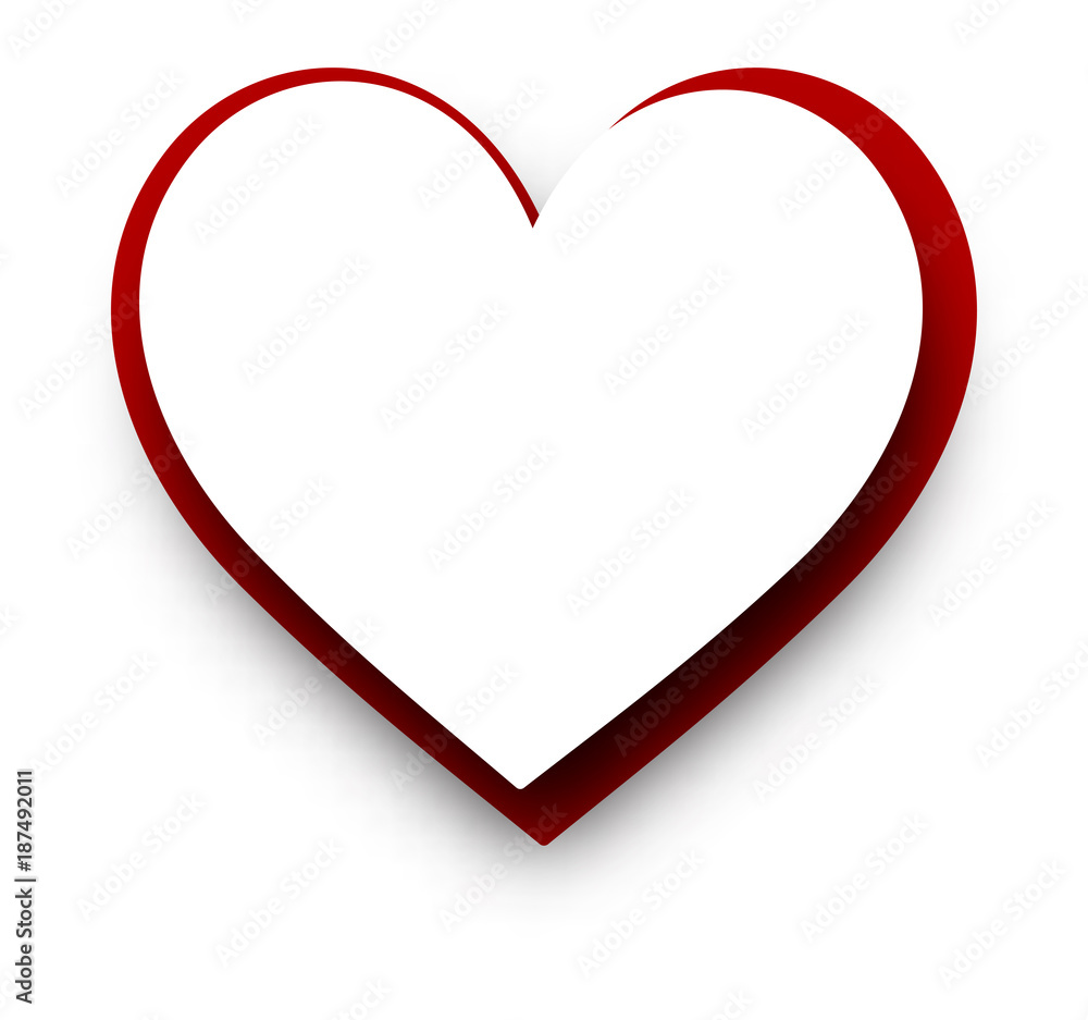 Heart shape valentine's paper card. Heart shape valentine's paper card.