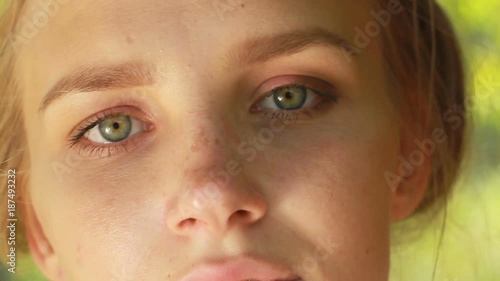 portrait of a girl with freckles