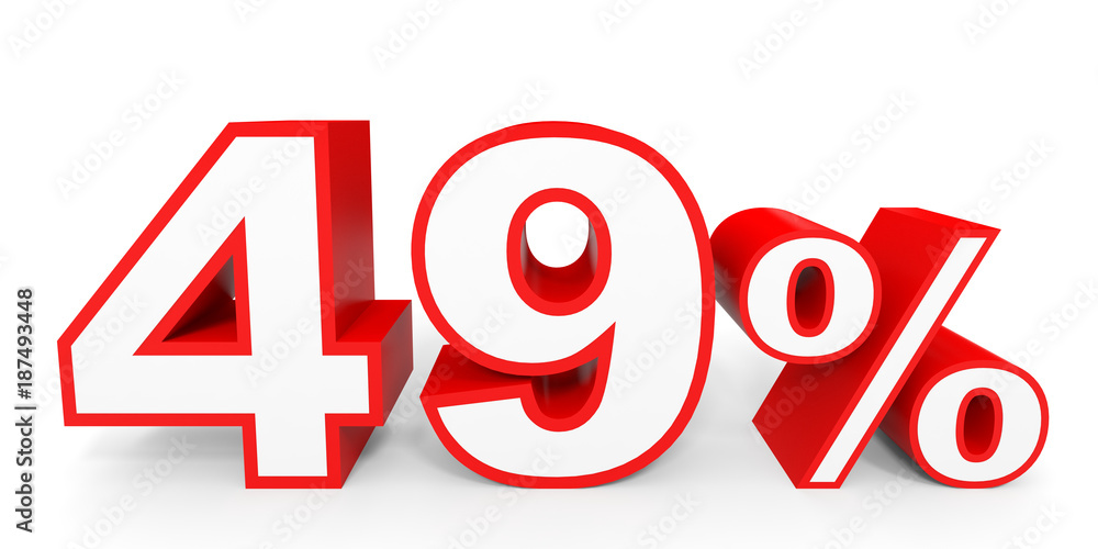 Forty nine percent off. Discount 49 %. Forty nine percent off. Discount 49 %.