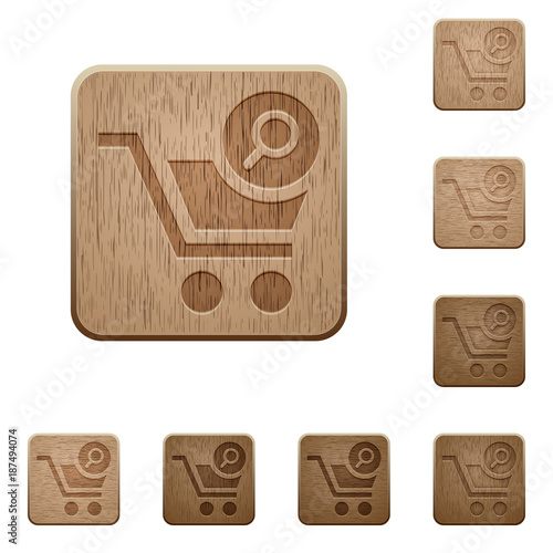 Search cart item wooden buttons