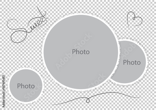 Sweet photoframes template wedding photo