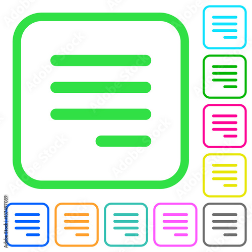 Text align justify last row right vivid colored flat icons