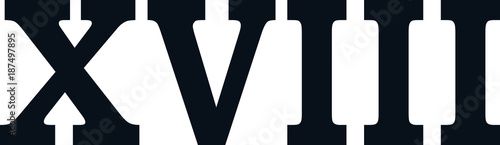 Obraz na plátne Year twenty 18 in roman numerals