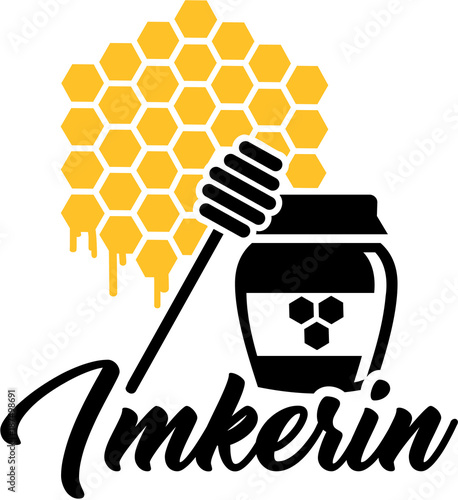Beekeeper honeycomb and honeypot female job title german