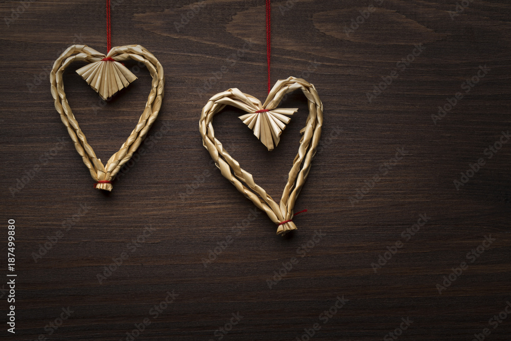 Fototapeta premium heart on the wooden background