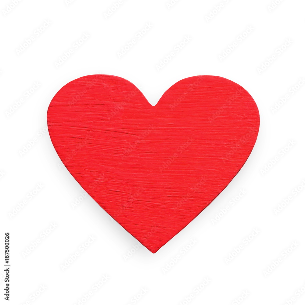 Valentine day background, red wooden heart isolated Valentine day background, red wooden heart isolated