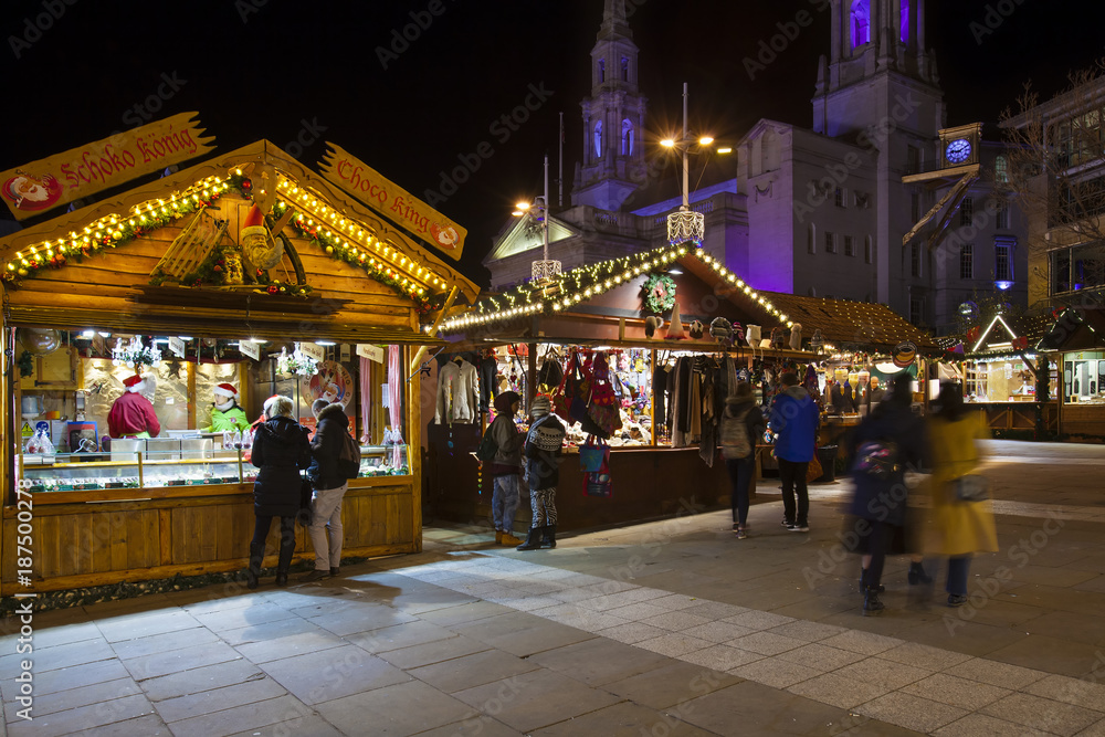 Leeds Christmas Market, England UK Leeds Christmas Market, England UK