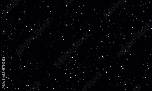 Night starry sky with stars and planets