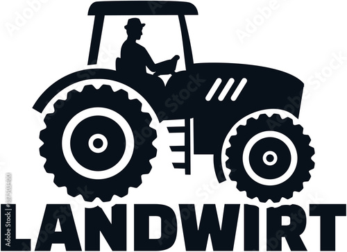 Farmer tractor male job title german