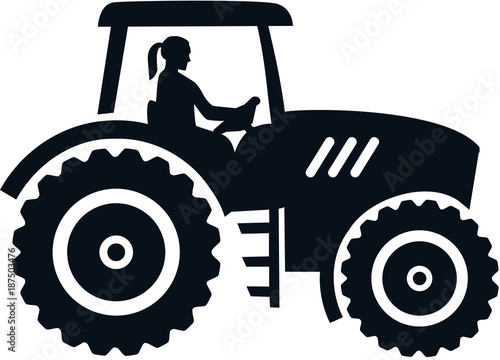 Farmer tractor female black